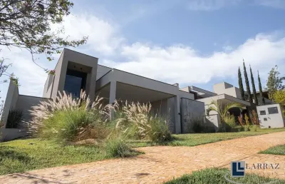 Linda casa nova alto padrão para venda no charmoso alphaville em bonfim paulista, 3 suites 1 master, gourmet e piscina em 278 m2 construidos