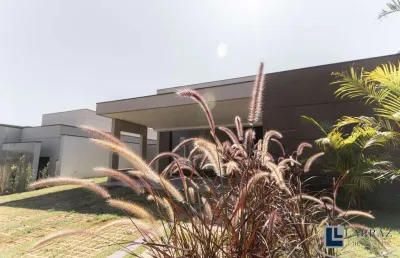 Linda casa nova alto padrão para venda no charmoso alphaville em bonfim paulista, 3 suites 1 master, gourmet e piscina em 279 m2 construidos