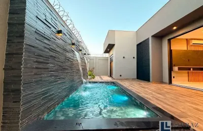 Linda casa nova para venda em bonfim paulista no san marco, ilha genova, 3 suites mais escritório, gourmet e piscina em 311 m2 total, portaria 24h
