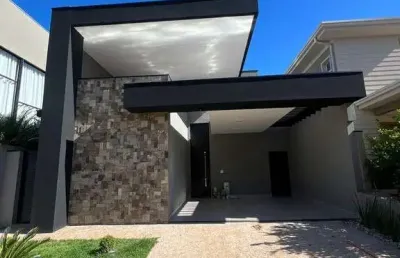Casa nova para venda na vila do golfe, condominio buona vita ribeirão, 3 suites mais escritório, gourmet e piscina em 300 m² total, lazer completo
