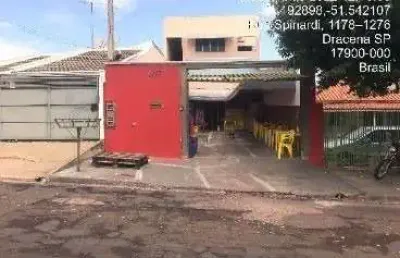 Oportunidade. casa comercial para venda em dracena-sp,  edicula no fundo, atual um bar, area construida 214 m2 em um terreno de 182 m2