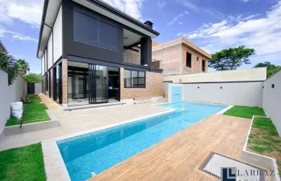 Maravilhoso sobrado altíssimo padrao para venda no jd olhos dagua, cond bela vista, 4 suites, gourmet e piscina , 419 m2 construidos em um terreno de