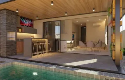 Oportunidade. casa nova venda na vila do golf, cond. terras de florença, 3 suites, gourmet e piscina em 209 m2 construidos, completa em armarios