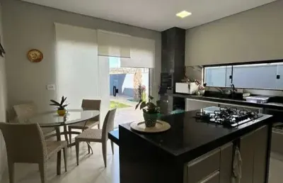 Oportunidade. casa para venda no charmoso terras de santa martha, cond. ilha das acacias, 3 dormitorios com 1 suite, gourmet em 255 m2 total