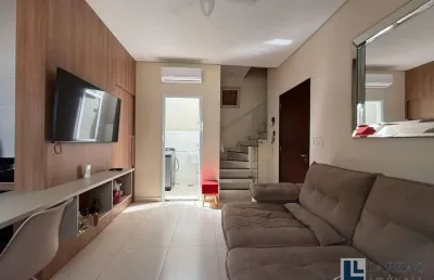 Sobrado para venda em condomínio fechado no monte alegre / vila maria luiza, cond. villa de favero, 2 dormitórios, gourmet em 83 m2 construídos