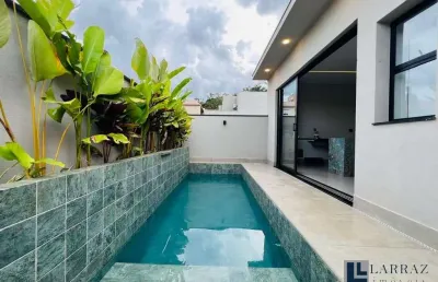 Linda casa nova para venda no condomínio terras de san gabriel, em bonfim paulista, 3 suites, gourmet e piscina em 252 m2 de área total, lazer no cond