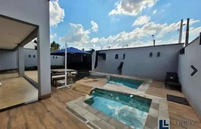 Linda casa alto padrão para venda na city ribeirao, 3 suites completas, gourmet, piscina e spa, 218 m2 construidos em um terreno de 510 m2