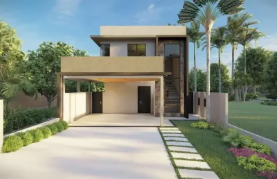 Casa nova para venda na vila do golfe, cond. buona vita ribeirão, 3 suites, varanda gourmet e piscina em 251 m2 de area total