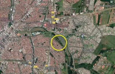 Area para incorporação a venda em são jose do rio preto-sp, com 38.000 m2, em frente ao lago e o condomínio damha i, ampla frente av nagib gabriel