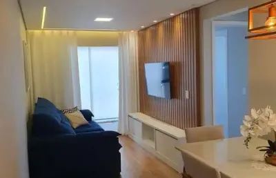 Apartamento 2 dormitórios sendo 1 suíte, churrasqueira carvão na sacada