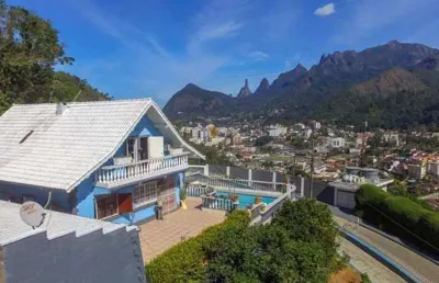 Casa para venda em teresópolis, fazendinha, 4 dormitórios, 2 suítes, 3 banheiros, 5 vagas