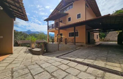 Casa em condomínio para venda em teresópolis, posse, 4 dormitórios, 3 suítes, 5 banheiros, 8 vagas