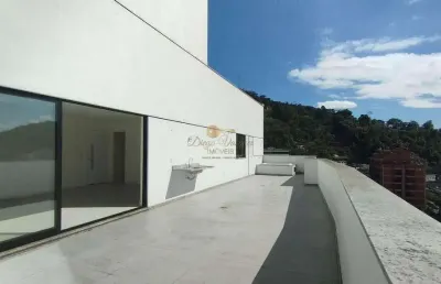 Cobertura para venda em teresópolis, agriões, 3 dormitórios, 3 suítes, 5 banheiros, 3 vagas