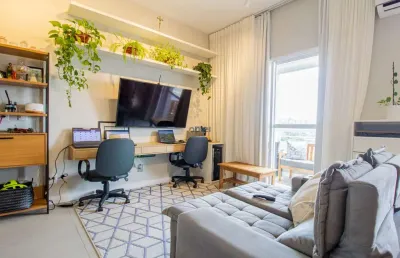 Loft mobiliado de 42m2, no marco zero home para venda - jardim do mar - são bernardo do campo - sp