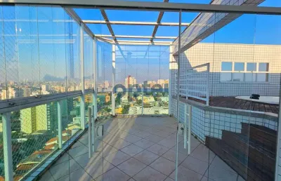 Cobertura de 210m² no ville de france com piscina e área gourmet na melhor localização do jardim do mar.