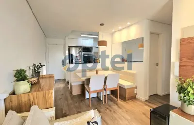 Apartamento de 2 dorms (suíte), 1 vaga com churrasqueira à carvão no condominio exuberance club