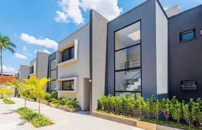 Agradável casa em condomínio para venda com 4 quartos, sendo 4 suítes, 401.12m²