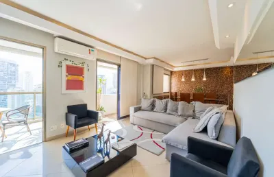 Versátil apartamento tipo para venda em brooklin paulista com 3 quartos, sendo 3 suítes, 147m²