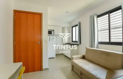Studio com 1 dormitório para alugar, 21 m² por r$ 1.400,00/mês - bacacheri - curitiba/pr