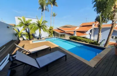 Casa em condomínio fechado com 4 quartos à venda na rua romeu masseli le pettit, 314, jardim botânico (sousas), campinas, 452 m2 por r$ 2.100.000