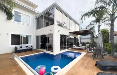 Casa em condomínio fechado com 4 quartos à venda na rua san conrado, 149, loteamento caminhos de san conrado (sousas), campinas, 275 m2 por r$ 2.250.000