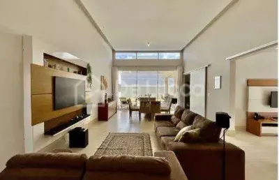 Casa em condomínio fechado com 3 quartos para alugar na avenida carlos diaulas serpa, 100, loteamento parque dos alecrins, campinas, 265 m2 por r$ 15.000