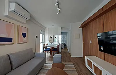 Apartamento com 1 quarto para alugar na rua santos dumont, 247, cambuí, campinas, 51 m2 por r$ 5.000