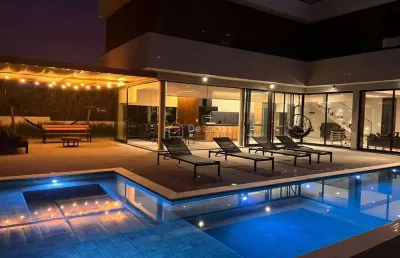 Casa em condomínio fechado com 4 quartos à venda na parque juruena, 21, residencial campo camanducaia, jaguariúna, 322 m2 por r$ 3.400.000