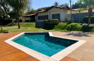 Casa em condomínio fechado com 4 quartos para alugar na alameda das tipuanas, 225, sítios de recreio gramado, campinas, 540 m2 por r$ 19.880
