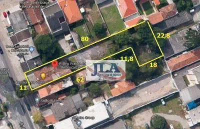 Terreno à venda, 1093 m² por r$ 2.700.000 - rebouças/agua verde - curitiba/pr