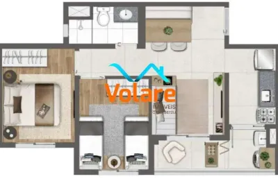 Apartamento à venda em são paulo-sp, butantã: 2 quartos, 1 sala, 1 banheiro, 44m² de área!