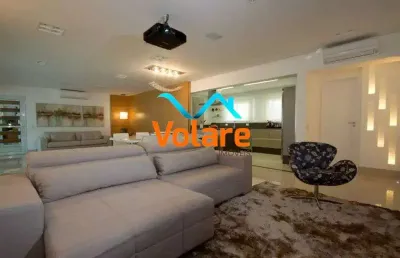 Apartamento luxuoso com 3 suítes e 3 salas em alphaville - barueri/sp, 212m², 5 banheiros e 3 vagas de garagem!