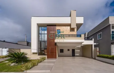 Casa em condomínio fechado com 3 quartos à venda na rua nova tirol, vila são tiago, piraquara, 200 m2 por r$ 1.389.000