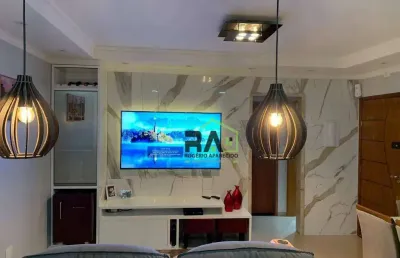Apartamento com 2 dormitórios à venda, 53 m² por r$ 382.000 - vila linda - santo andré/sp