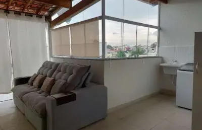Cobertura com 2 dormitórios à venda, 120 m² por r$ 569.000,00 - vila scarpelli - santo andré/sp