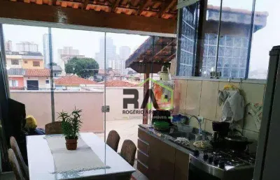 Cobertura com 2 dormitórios à venda, 96 m² por r$ 424.000,00 - vila scarpelli - santo andré/sp