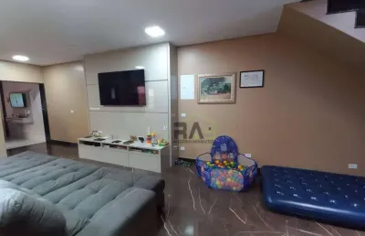 Sobrado com 3 dormitórios à venda, 100 m² por r$ 990.000 - vila linda - santo andré/sp