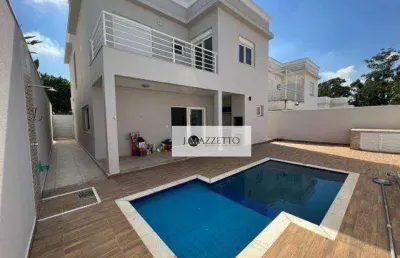 Sobrado com 4 suítes para alugar, 320 m² por r$ 8.915/mês - chácara belvedere - indaiatuba/sp