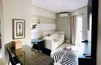Flat com 1 dormitório para alugar, 52 m² por r$ 4.800,02/mês - centro - indaiatuba/sp