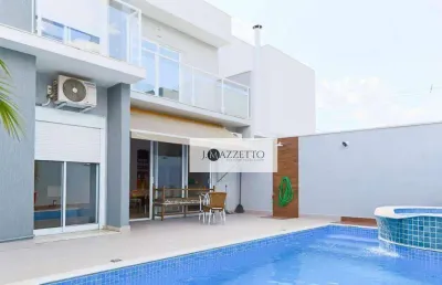 Sobrado com 4 dormitórios, 285 m² - venda por r$ 1.800.000,00 ou aluguel por r$ 15.006,59/mês - residencial beira da mata - indaiatuba/sp