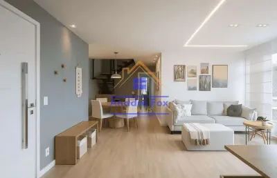 Cobertura,  2 salas, varanda, 4 quartos com armários,2 suítes, terraço, 2 vagas à venda, 182m², r$
