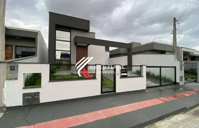 Casa nova à venda: 3 dorm (1 suíte), sozinha no terreno-bela vista, palhoça