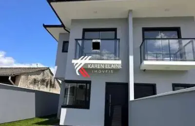 Sobrado moderno novo à venda com 02 suítes + sacada  no alto ariríu palhoça