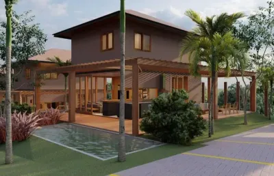 Casa de luxo em condomínio na praia do forte: 4 quartos, 4 suítes, 5 banheiros, 3 vagas de garagem. venha conhecer!