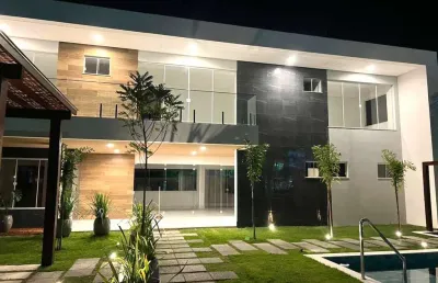 Oportunidade única: casa de luxo em condomínio com 6 quartos e 6 suítes em guarajuba, camaçari-ba - 500m² de área!