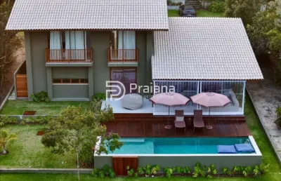 Casa de luxo em condomínio para locação na praia do forte - mata de são joão-ba: 5 quartos, 3 suítes, 2 salas, 6 banheiros, 4 vagas, 350m².