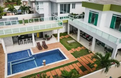 Paraiso dos lagos | guarajuba | casa alto padrão | 3 quartos | mobiliada | acesso a lagoa | venda e locação