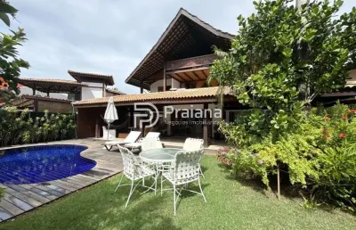 Casa para locação temporada com 5 suítes em praia do forte- aldeia dos pesacadores