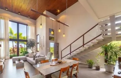 Casa de luxo em condomínio na praia do forte: 4 quartos, 4 suítes, 2 salas, 6 banheiros, 4 vagas de garagem, 800m² de área. venda em mata de são joão-ba.