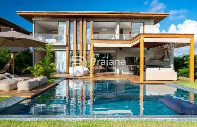 Casa nova com 5 suítes| mobiliada| venda| condomínio praia das jangadas em praia do forte
